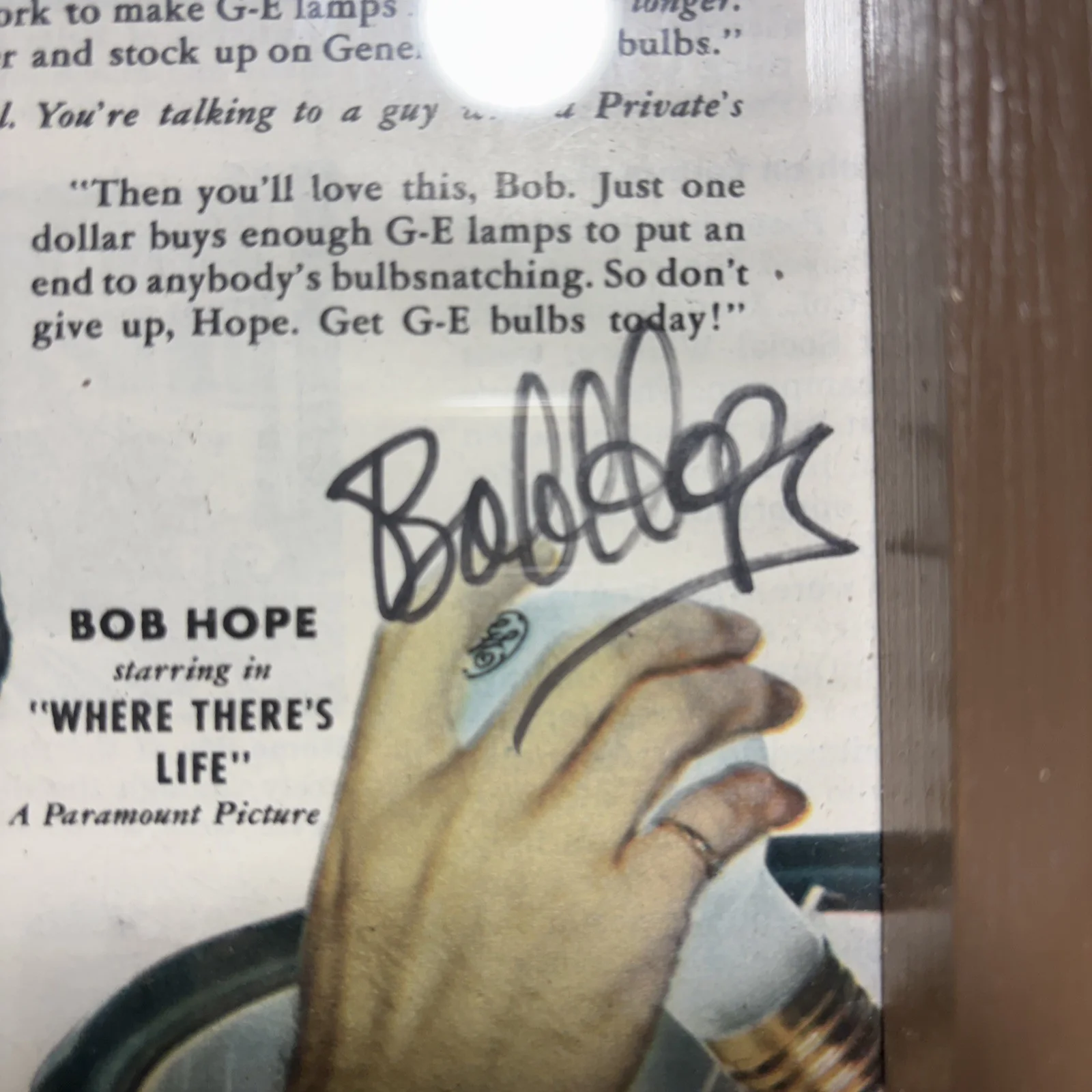 Bob Hope — Bob Hope Signed Autographed Vintage Movie Ad The Paleface With RARE, изображение 2