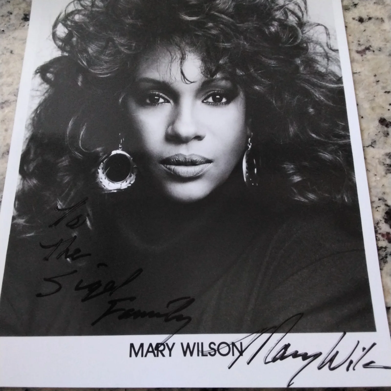 Mary Wilson Signed Photo 60s Singer Supremes Motown Stone Love Stop in Name Love, изображение 2
