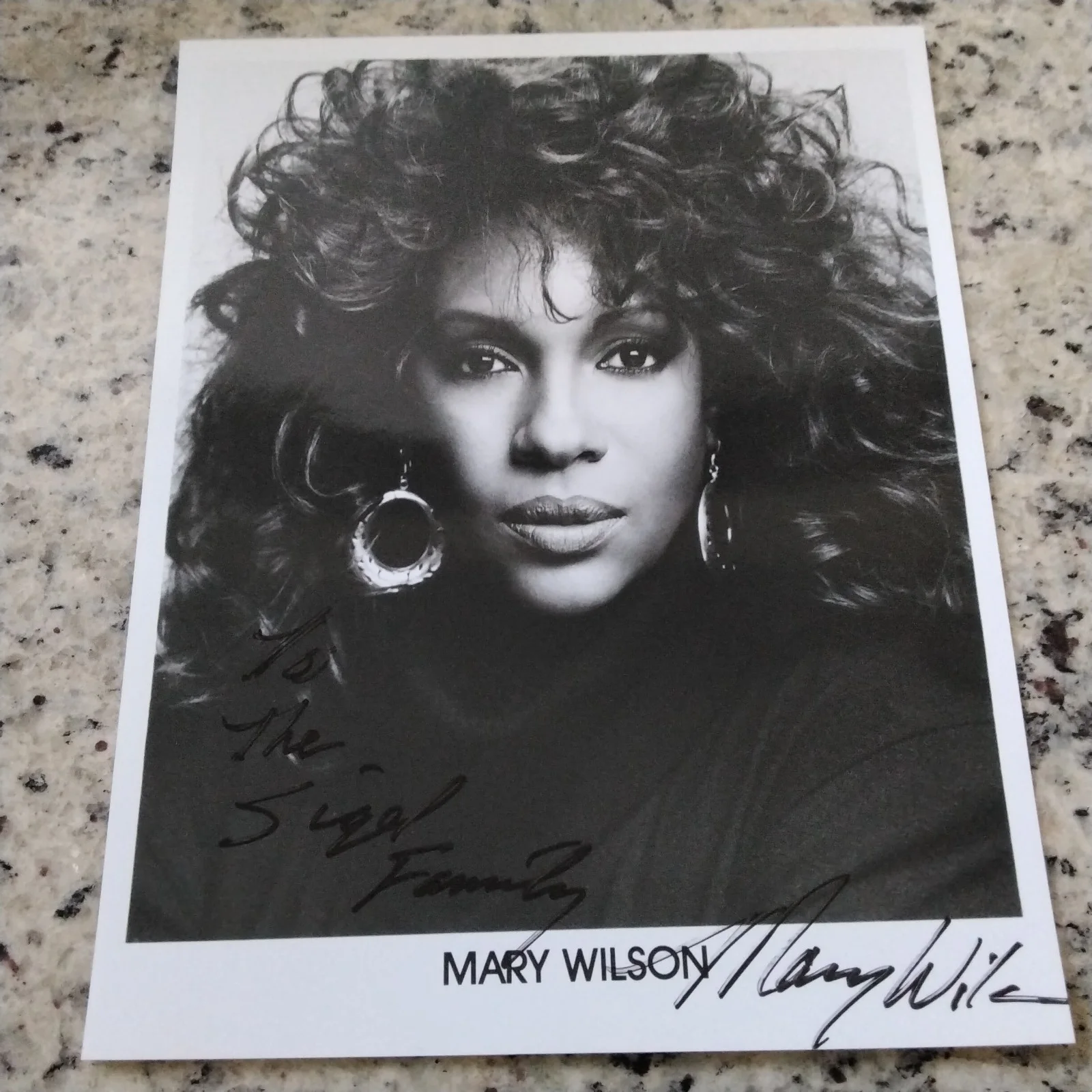 Mary Wilson Signed Photo 60s Singer Supremes Motown Stone Love Stop in Name Love, изображение 4