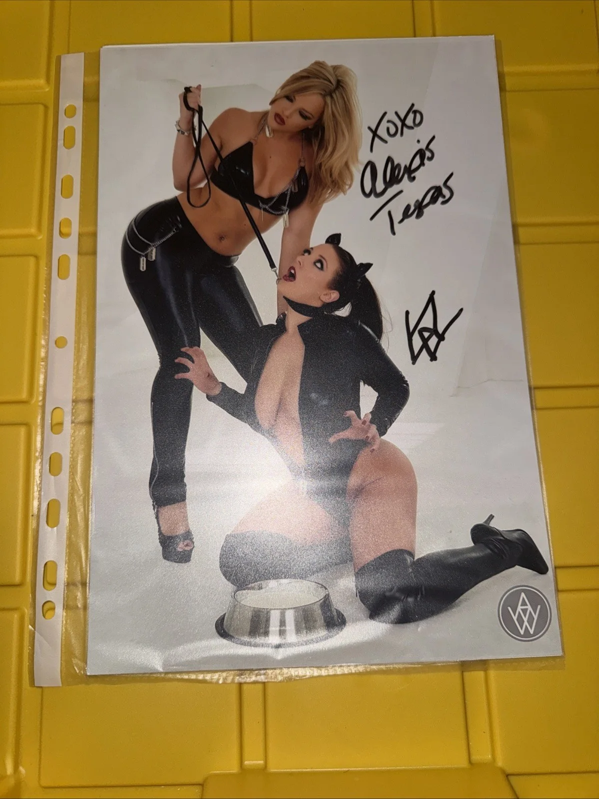 Angela White — Angela White Alexis Texas hand signed 8x10 photo Adult star No COA, изображение 3