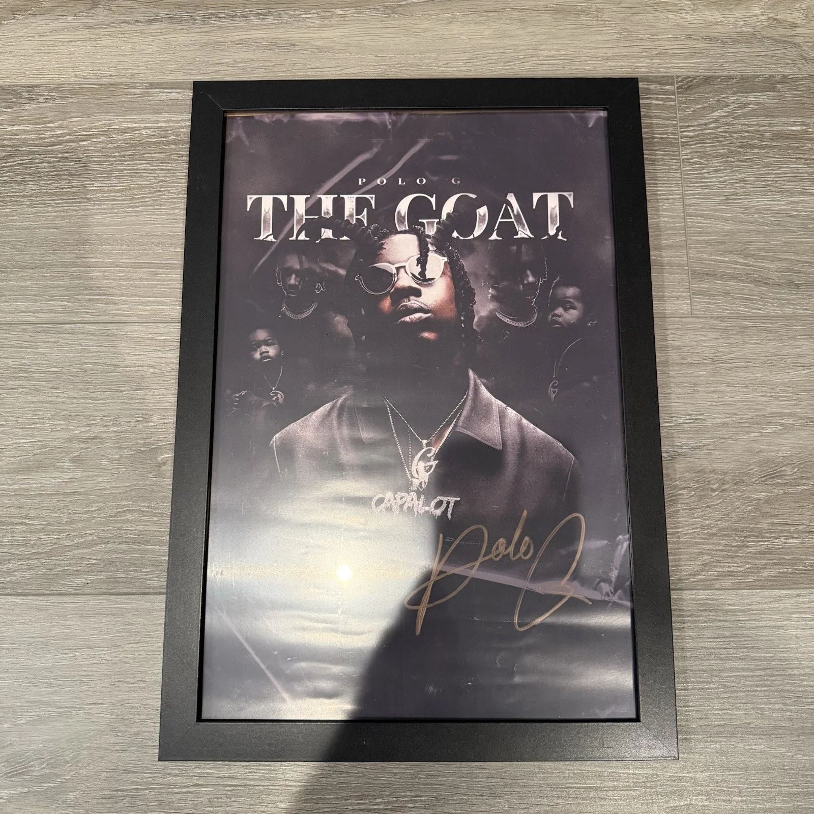 Polo G THE GOAT Album Cover Signed Poster Autograph Auto With Frame, image 2