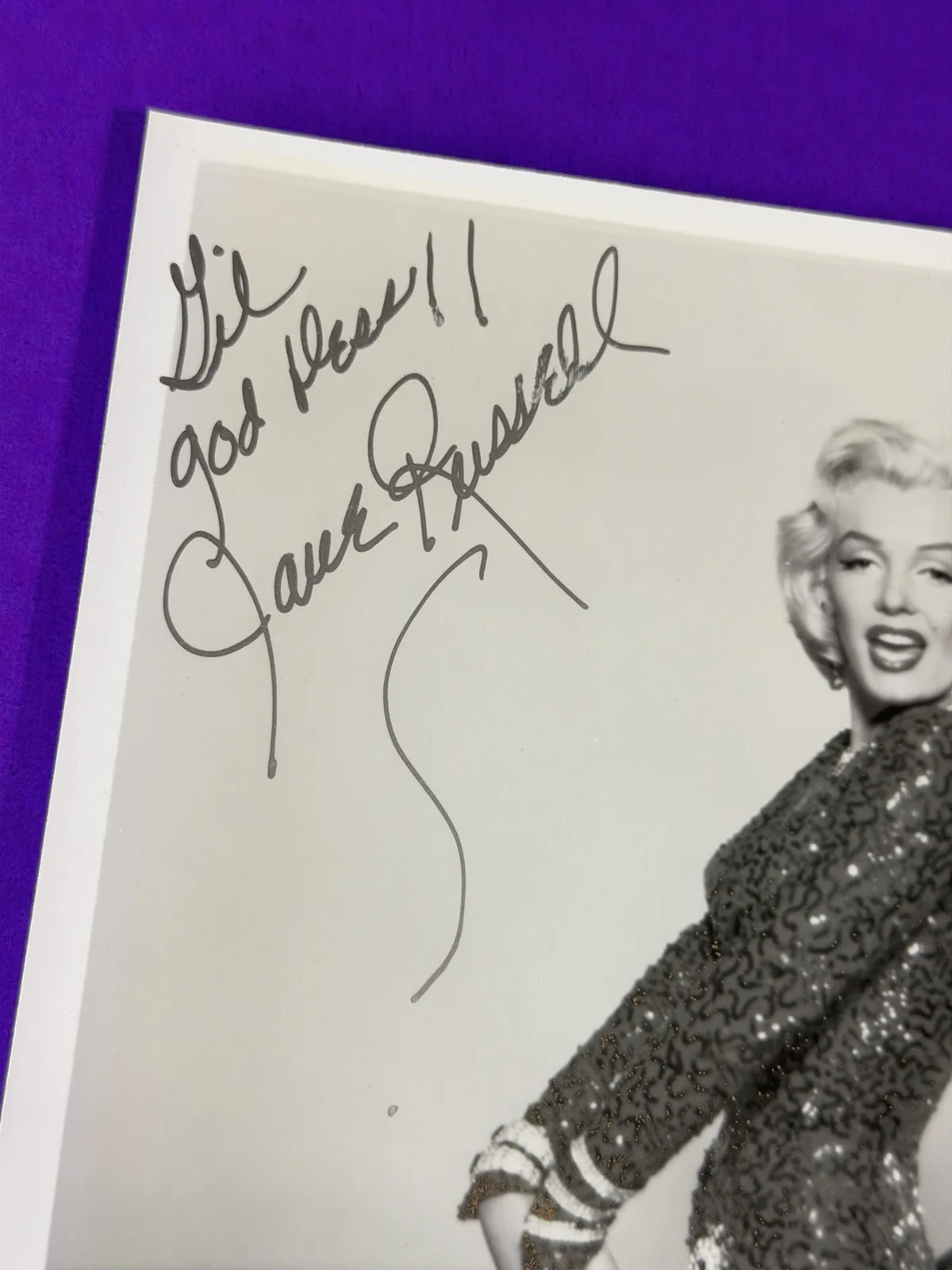 Jane Russell — JANE RUSSELL with Marilyn Monroe ~ Signed/Autograph 8x10 Glossy Photo ~ No COA, изображение 2
