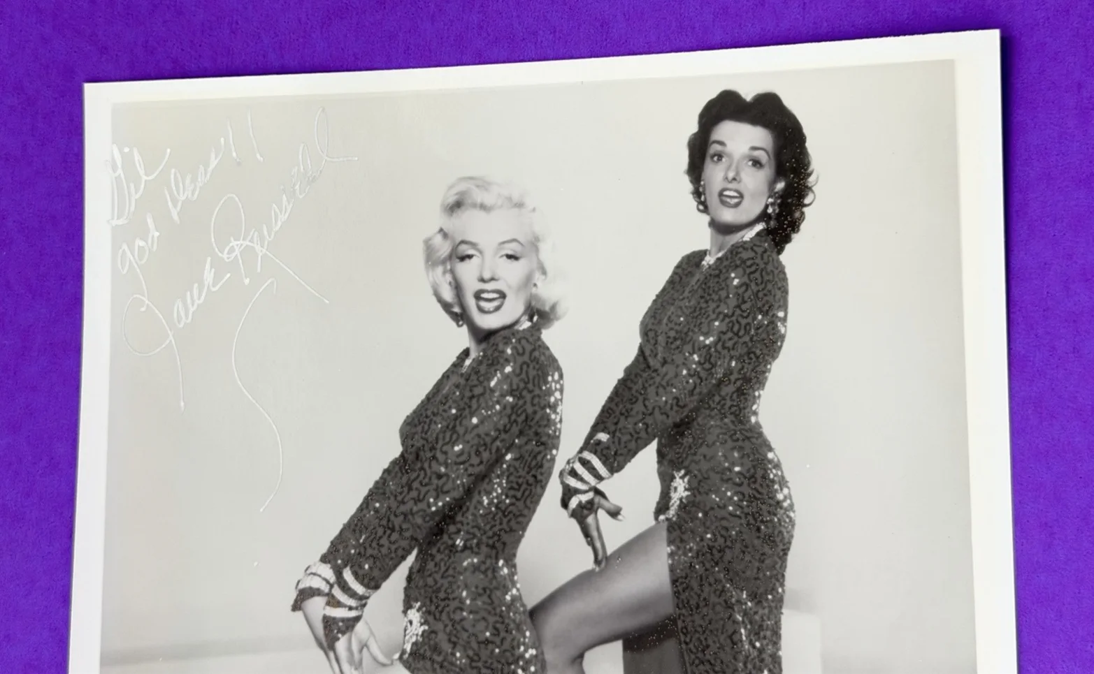 Jane Russell — JANE RUSSELL with Marilyn Monroe ~ Signed/Autograph 8x10 Glossy Photo ~ No COA, изображение 4