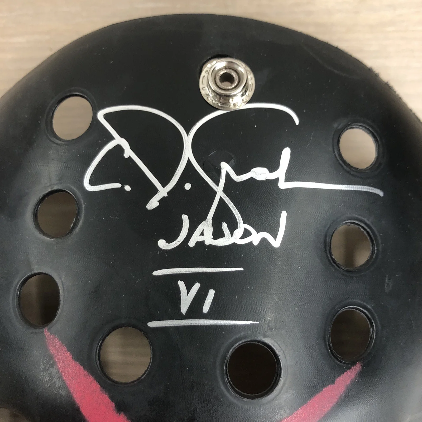 Jason Voorhees Kane Hodder + C.J. Graham + Ari Lehman Signed Mask Black PSA, image 2