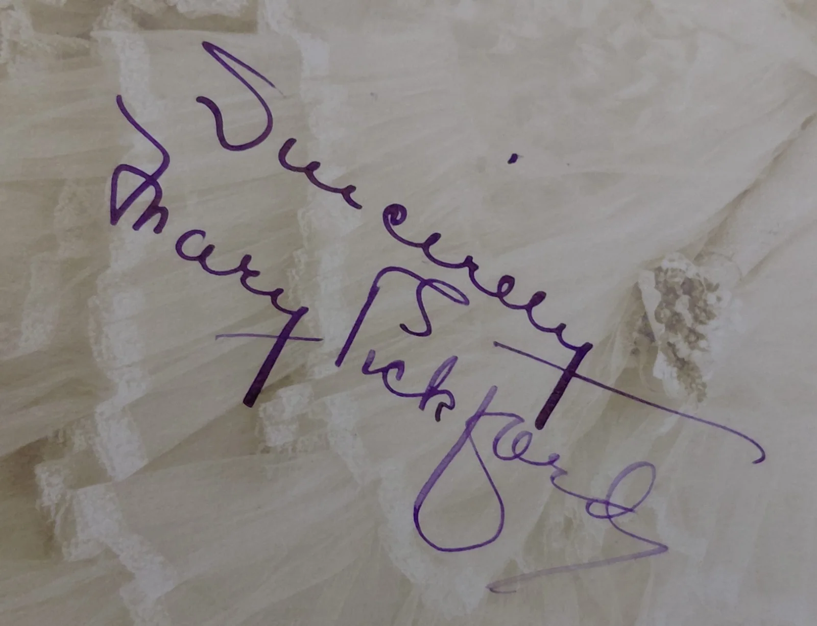 Mary Pickford Autographed / Signed Vintage Photograph RARE, image 2
