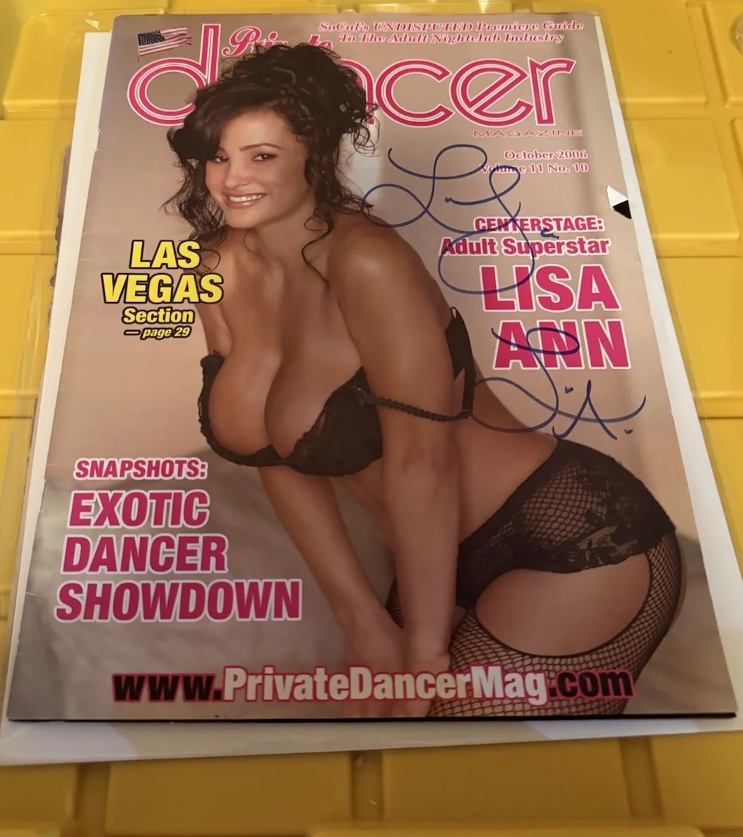 Lisa Ann — Lisa Ann Signed 2006 Private Dancer Magazine BAS COA Extra Signed In Middle, image 2