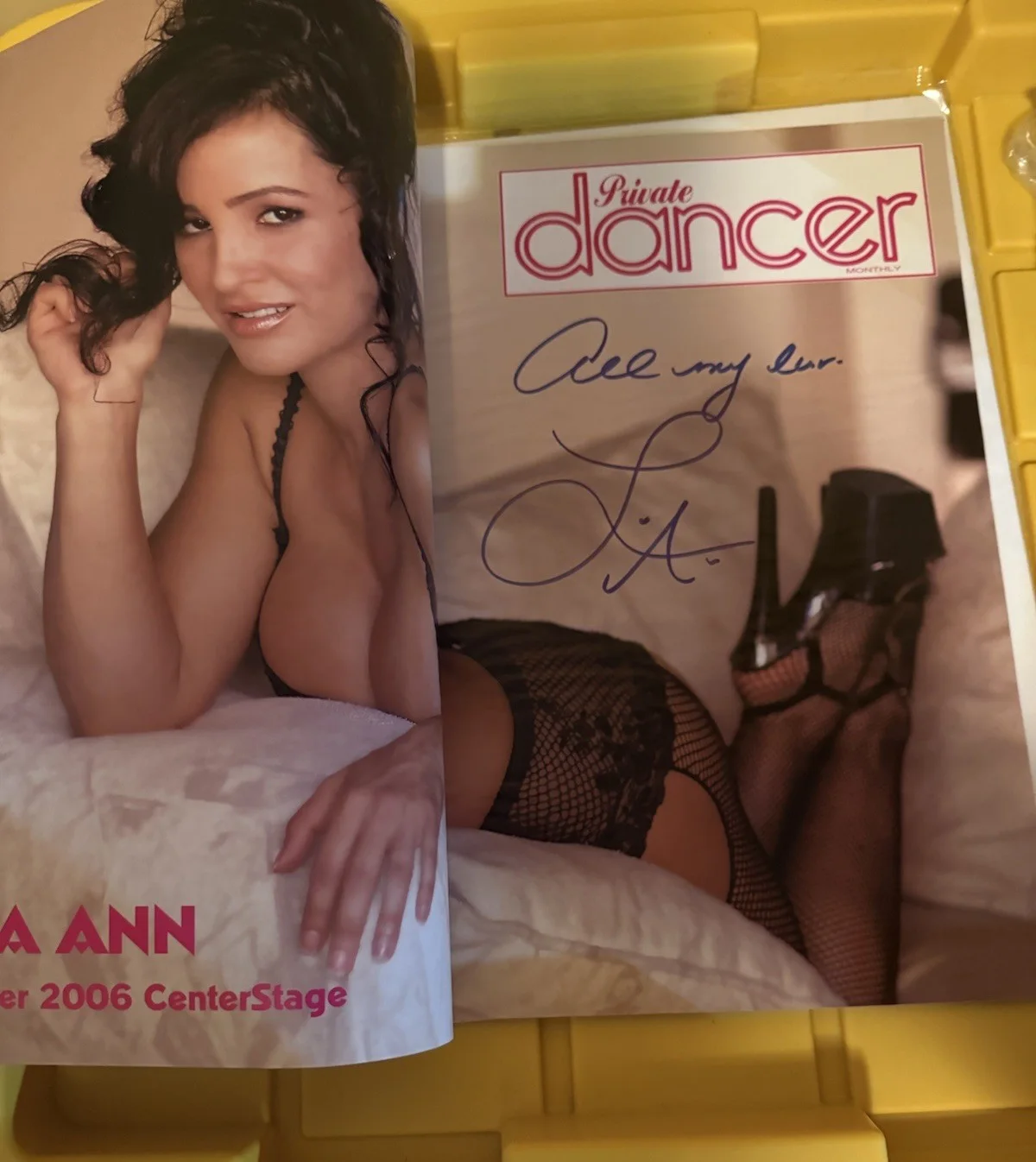 Lisa Ann — Lisa Ann Signed 2006 Private Dancer Magazine BAS COA Extra Signed In Middle, image 4