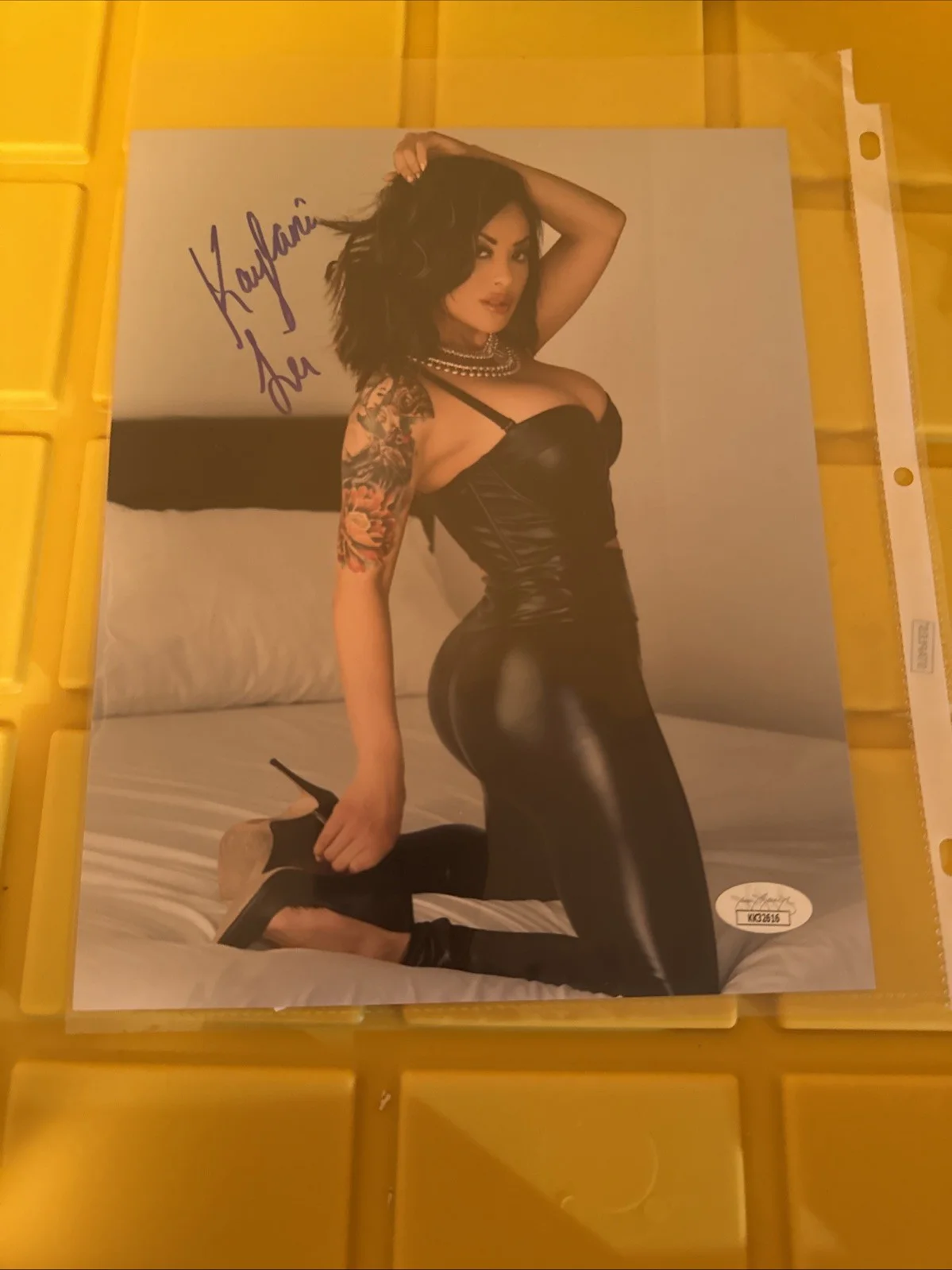 Kaylani Lei 8x10 Signed Photo JSA COA SEXY Porn Star, изображение 2