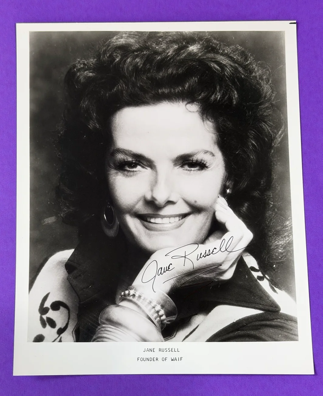 Jane Russell — JANE RUSSELL ~ Signed/Autograph 8x10 Promotional Photo ~ No COA