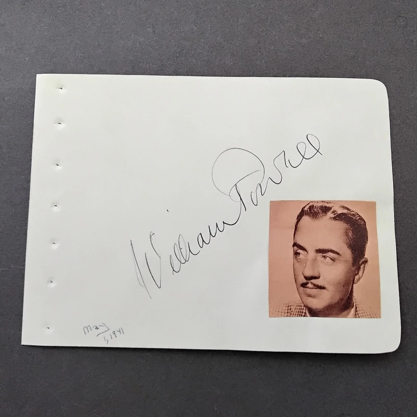 William Powell SIGNED Paper Photo Movie Actor Thin Man Man Godfrey Mr Roberts, image 3