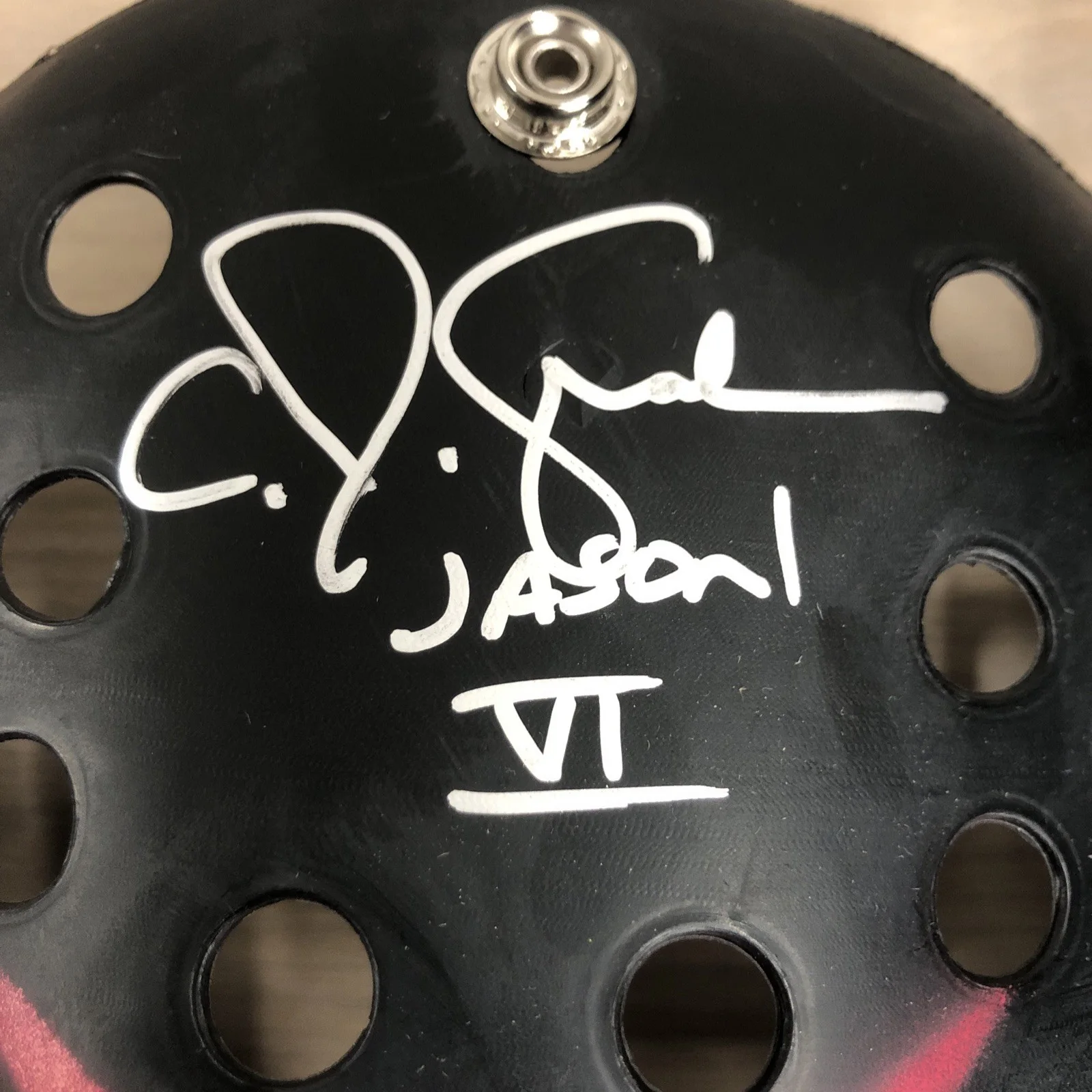 Jason Voorhees Kane Hodder + C.J. Graham Signed Mask Black PSA, image 2