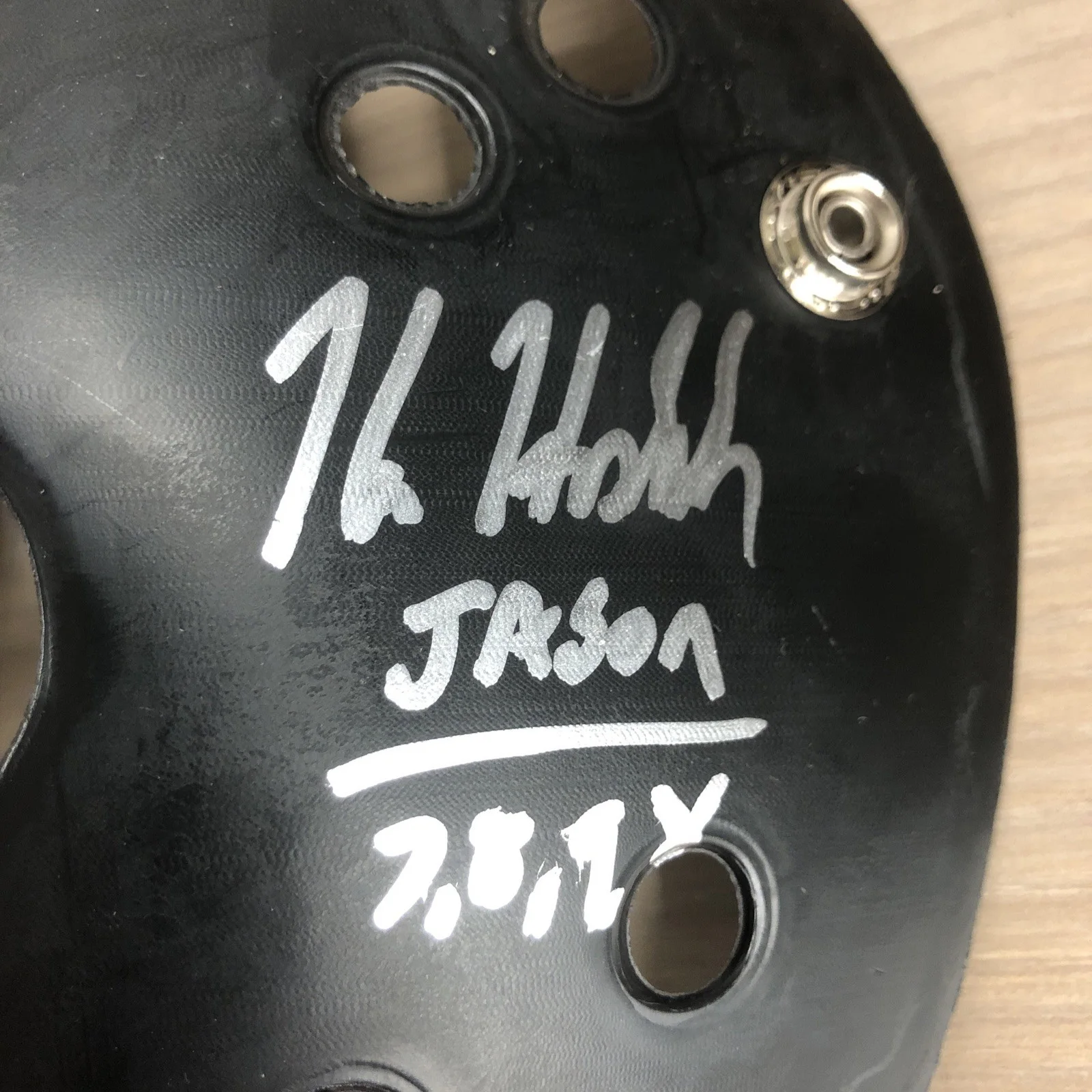 Jason Voorhees Kane Hodder + C.J. Graham Signed Mask Black PSA, image 3