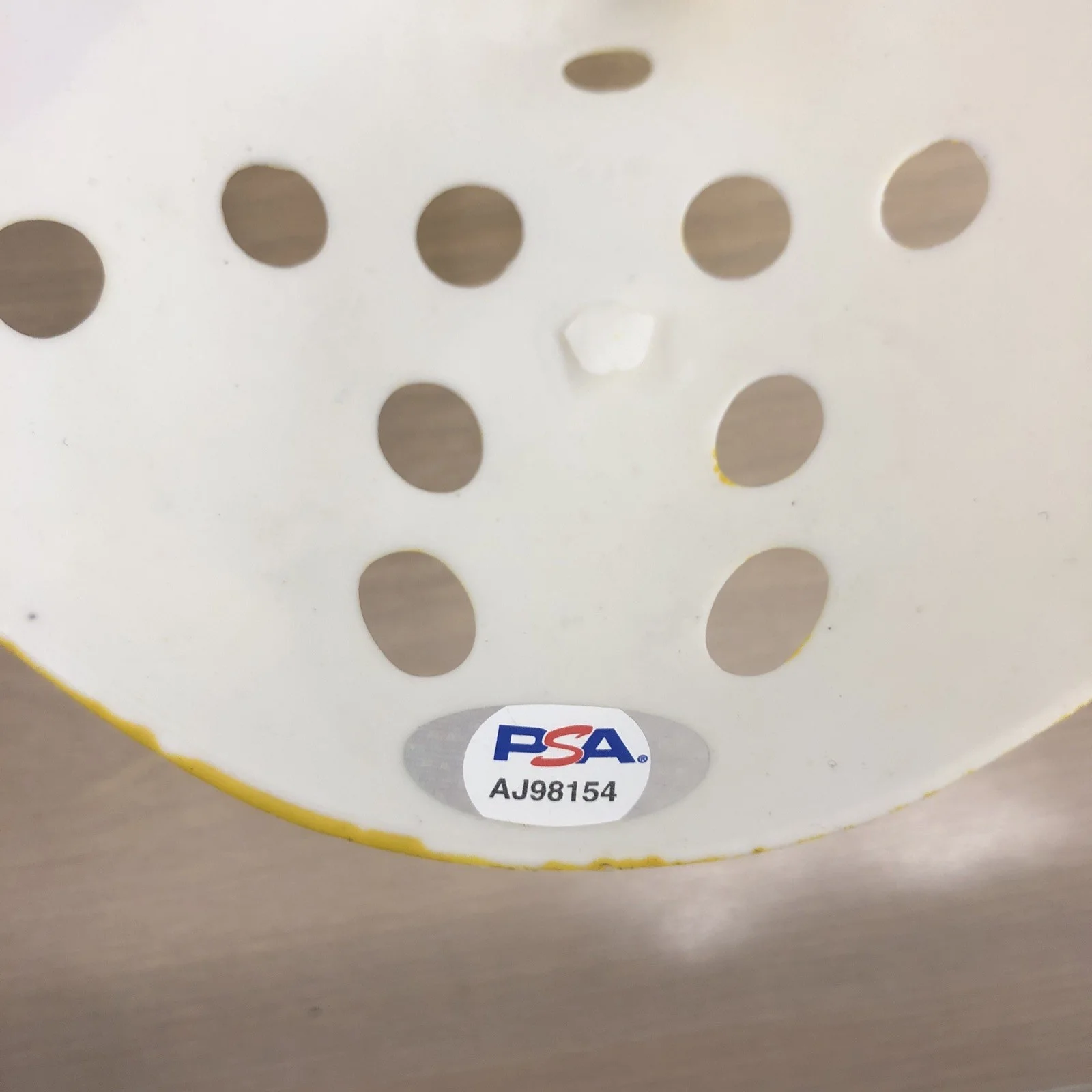 Jason Voorhees Kane Hodder Signed Mask Yellow PSA, image 3