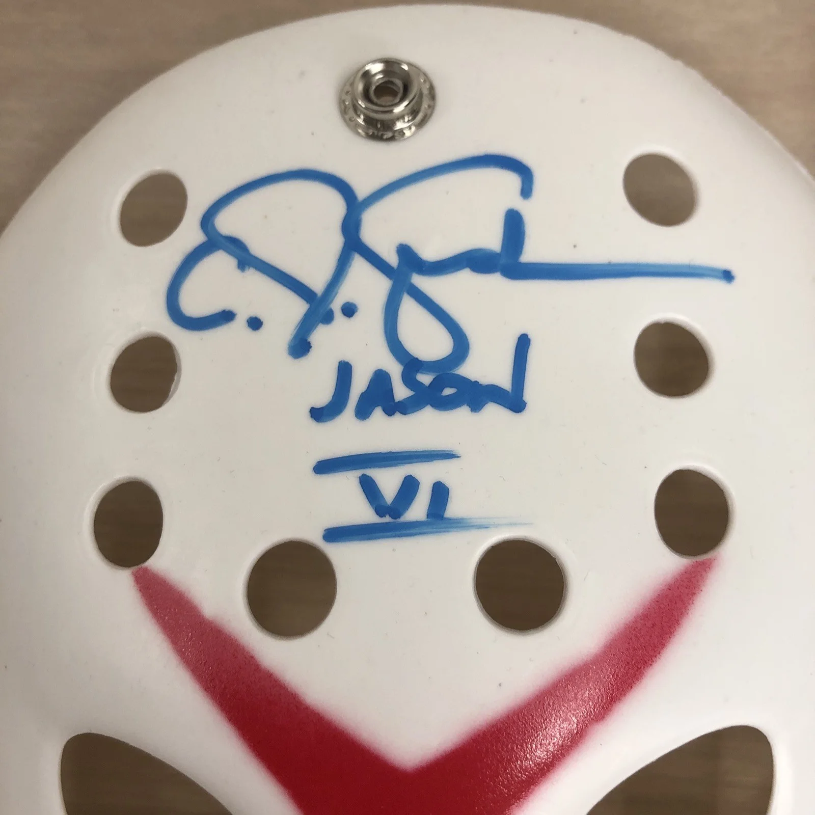 Jason Voorhees Kane Hodder + C.J. Graham Signed Mask White PSA, изображение 2