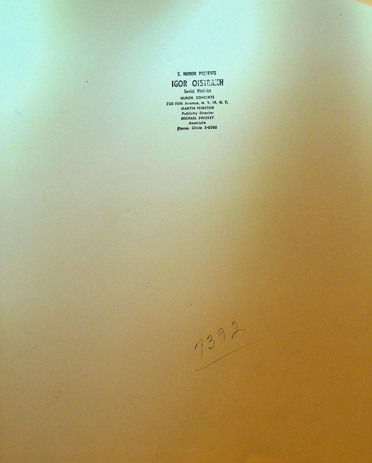 Igor Oistrakh Russian Violinist Autographed Signed Photograph 1960s Personalized, image 2