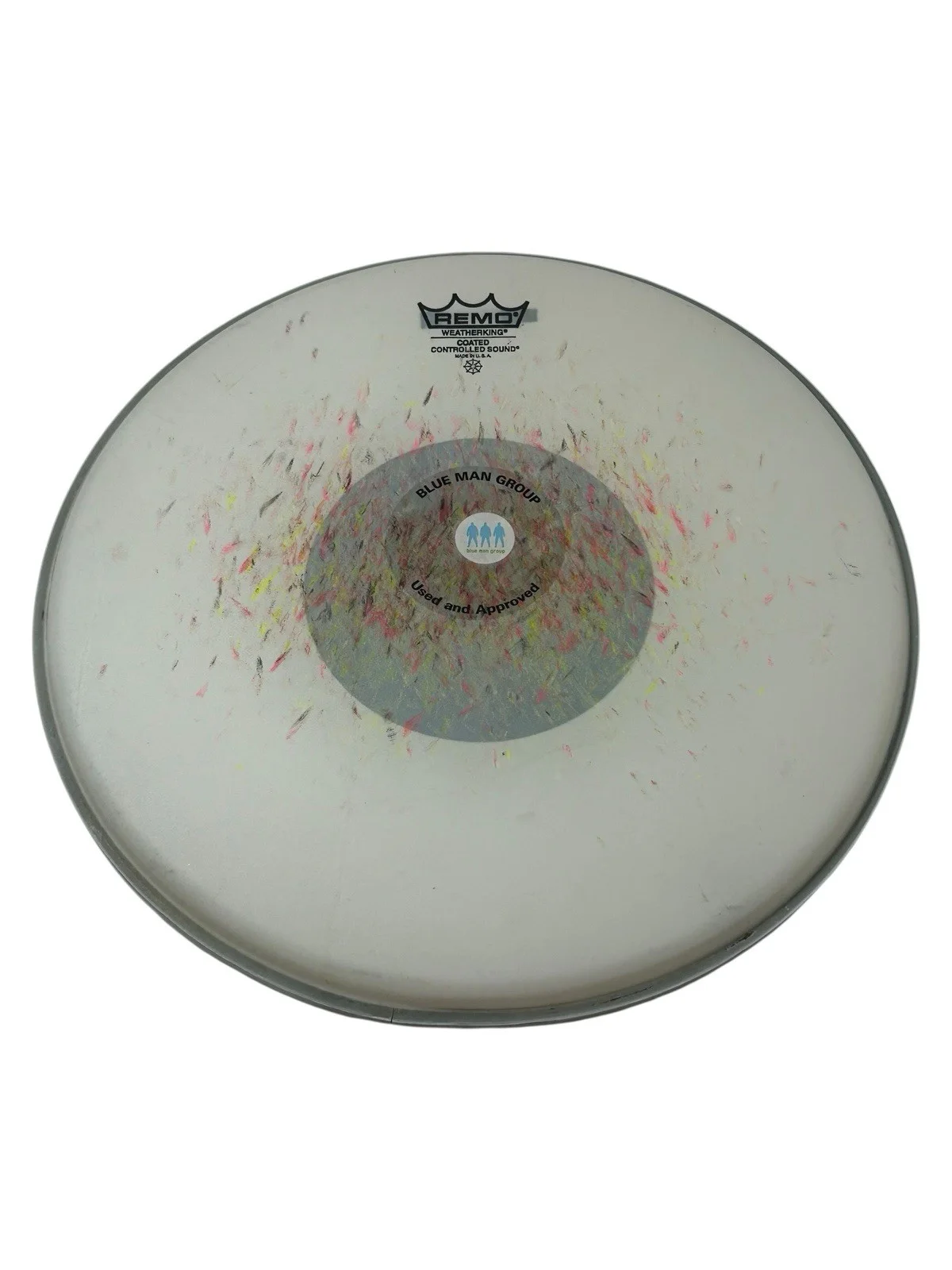 The Blue Man Group REAL Used and Approved 12" Drumhead, image 2