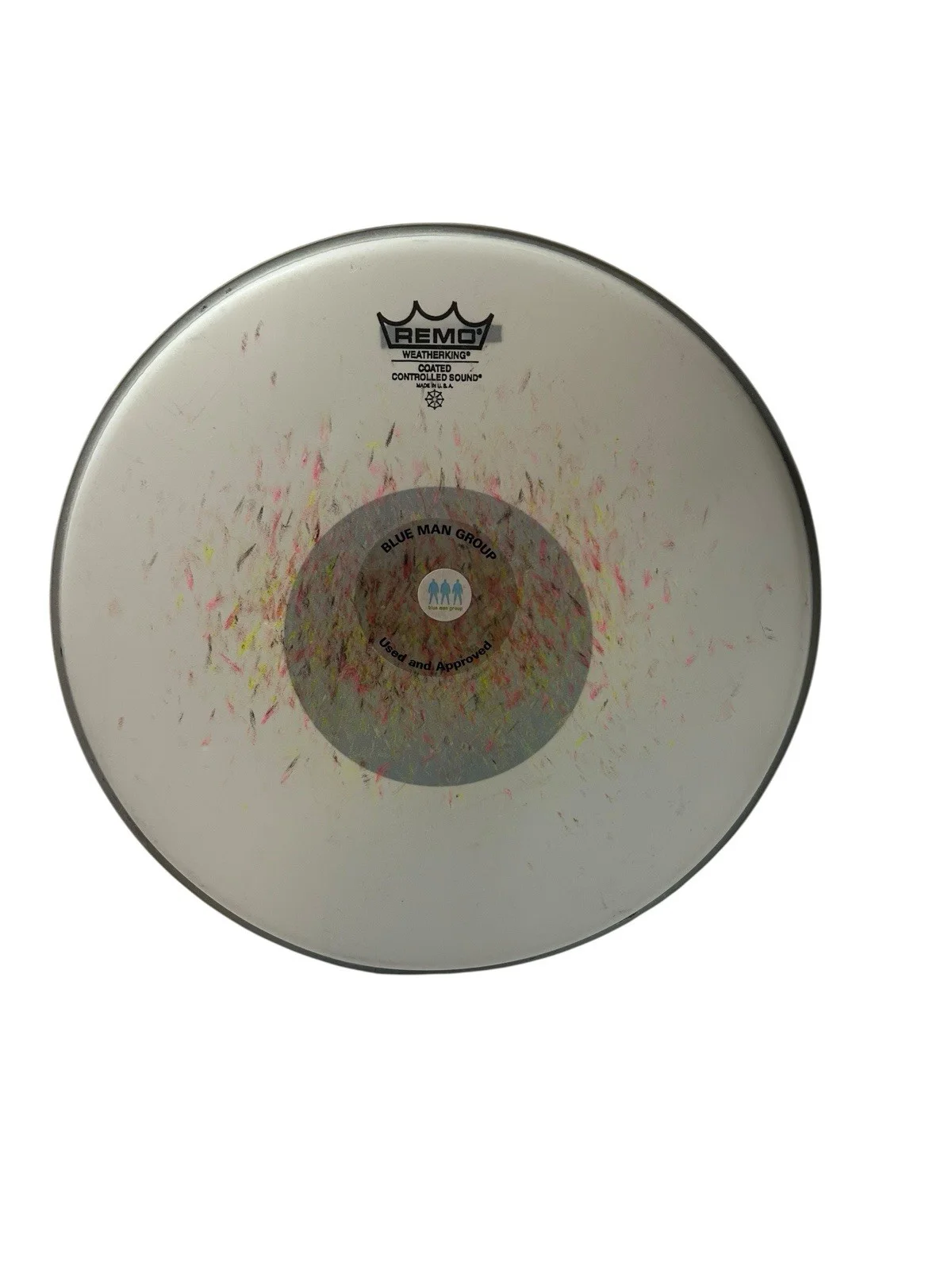 The Blue Man Group REAL Used and Approved 12" Drumhead, image 4