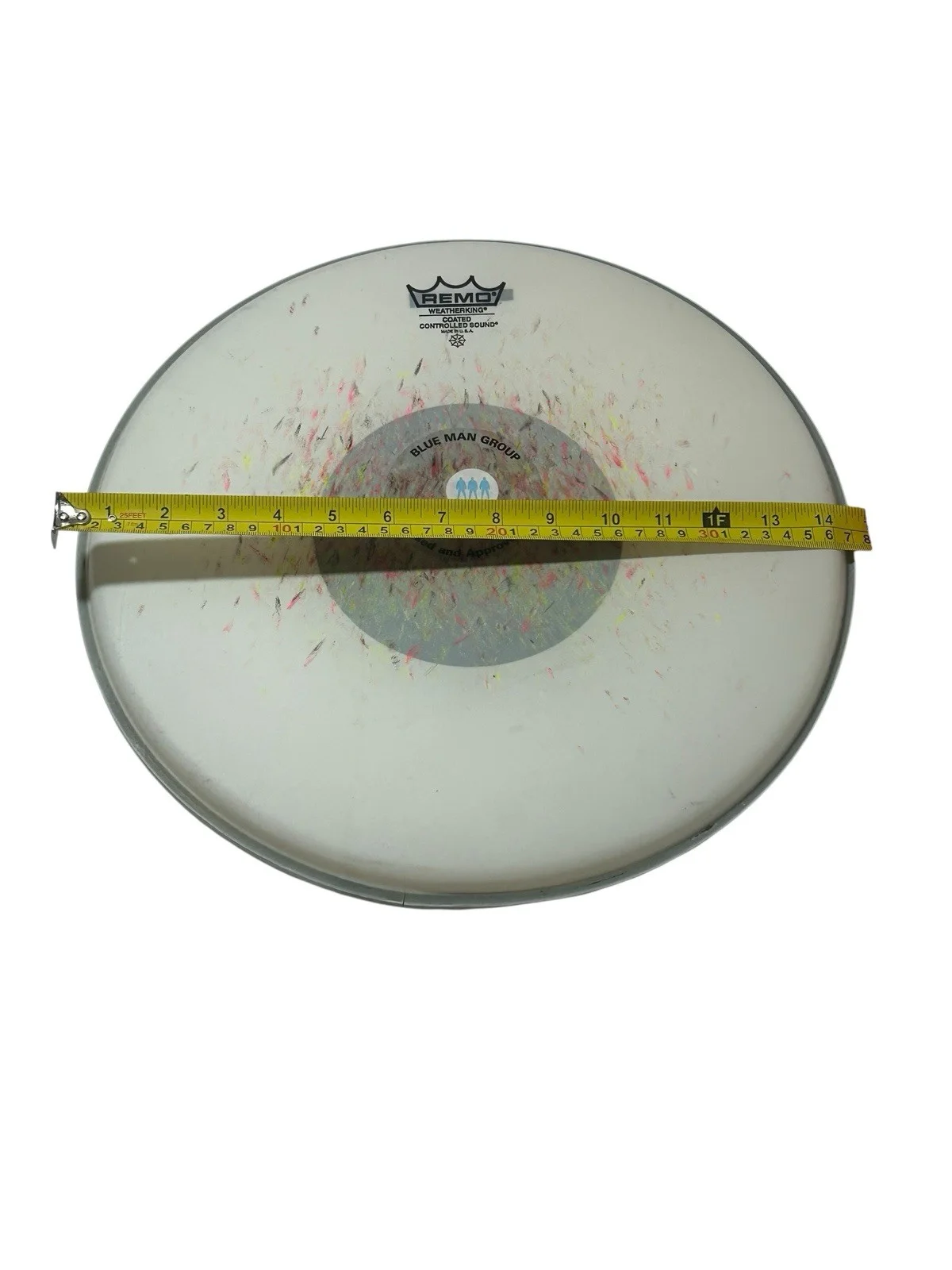 The Blue Man Group REAL Used and Approved 12" Drumhead, image 5