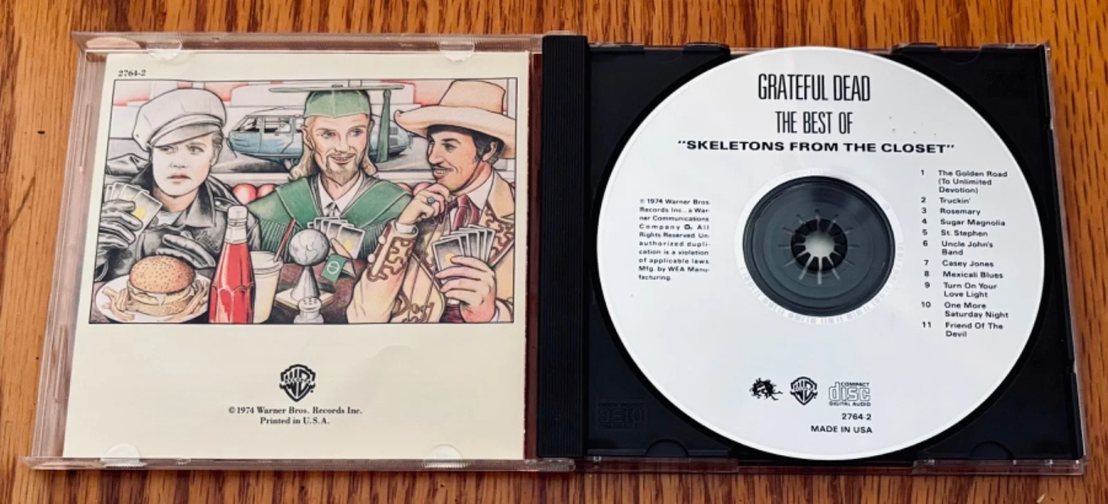 GRATEFUL DEAD~Bobby Weir & Mickey Hart Signed "SKELETONS FROM THE CLOSET" CD, image 2