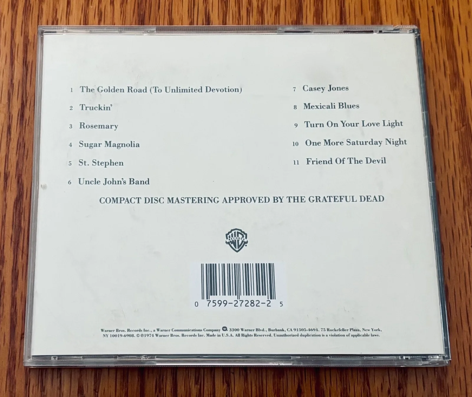 GRATEFUL DEAD~Bobby Weir & Mickey Hart Signed "SKELETONS FROM THE CLOSET" CD, image 3