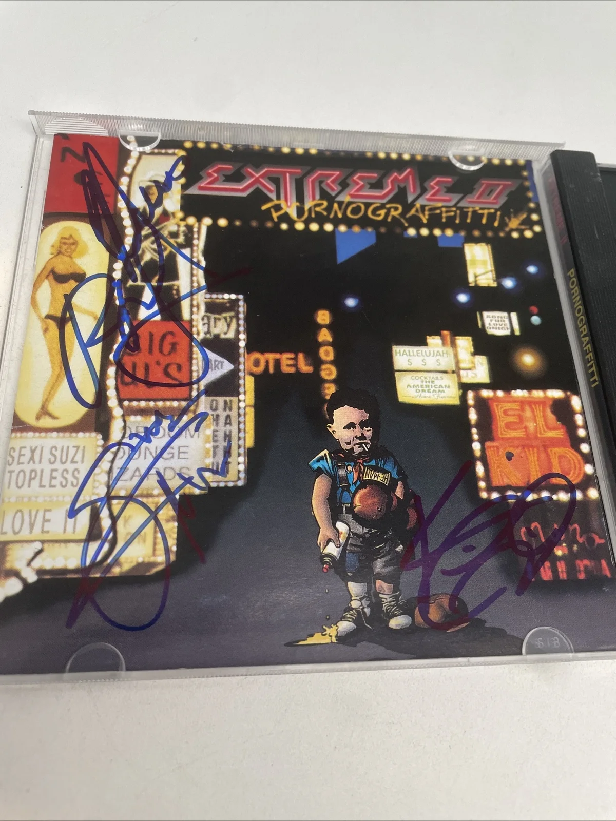 Extreme Pornograffitti CD Case Autographed Signed X4 Cherone Nuno Badger, image 2