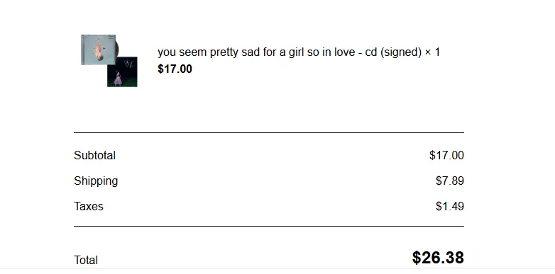 SIGNED Olivia Rodrigo CD - You Seem Pretty Sad For A Girl So In Love PRESALE, изображение 2