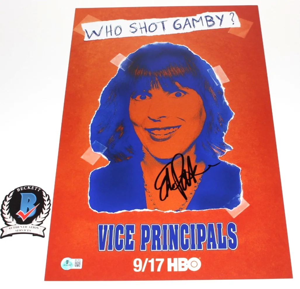 EDI PATTERSON SIGNED 'VICE PRINCIPALS' 12x18 TV SHOW POSTER BECKETT BAS COA, image 2