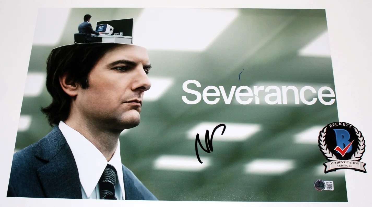Adam Scott — ADAM SCOTT SIGNED 'SEVERANCE' MARK SCOUT 12x18 SHOW PHOTO POSTER BAS BECKETT COA, image 2