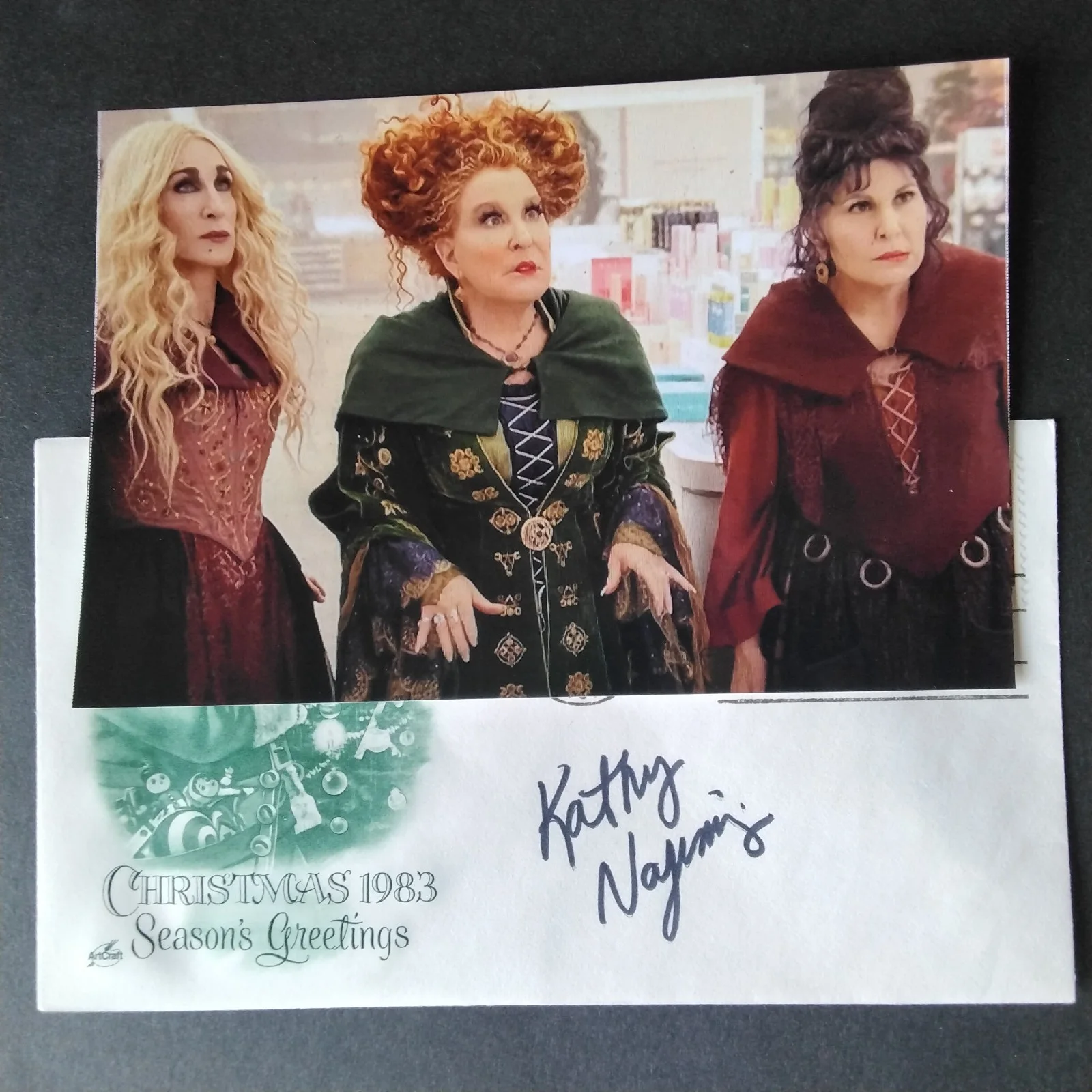 Kathy Najimmy SIGNED Envelope Photo Movie TV Actress Hocus Pocus Sister Act, изображение 2