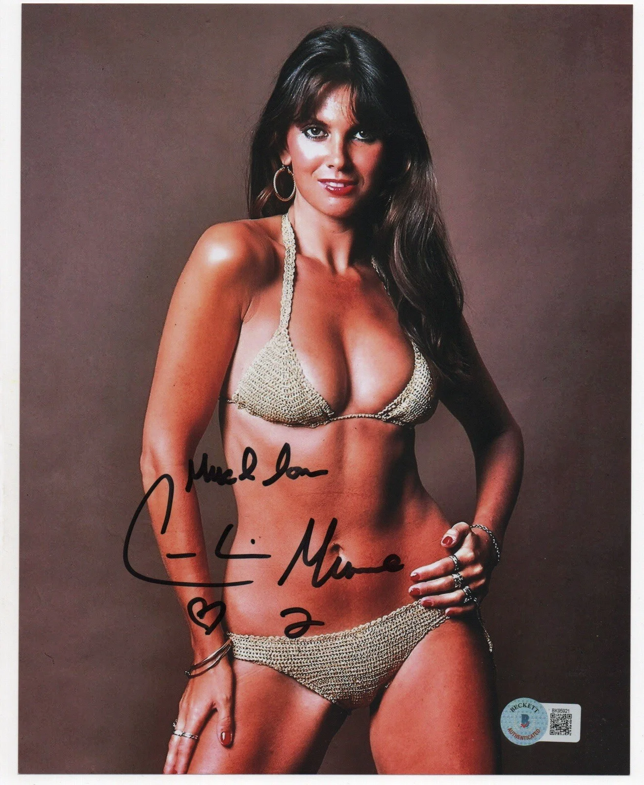 Caroline Munro — Caroline Munro autographed signed 8x10 photo Beckett BAS COA Sexy Hot Bond Naomi