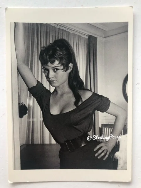 BRIGITTE BARDOT 1980s POSTCARDs 1950s pin up by Philippe Halsman LOT x2/56, image 2
