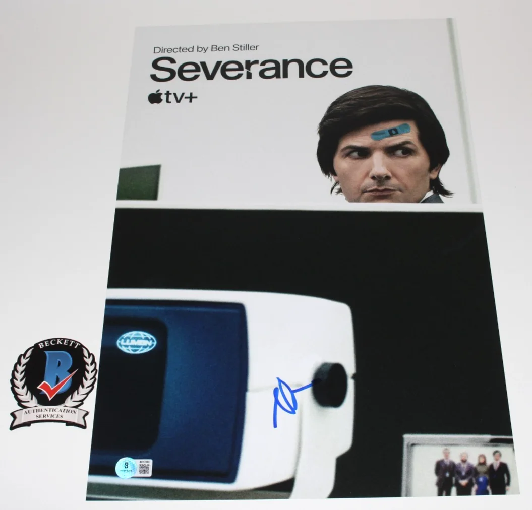 Adam Scott — ADAM SCOTT SIGNED 'SEVERANCE' MARK SCOUT 12x18 SHOW PHOTO POSTER BECKETT BAS COA, image 2