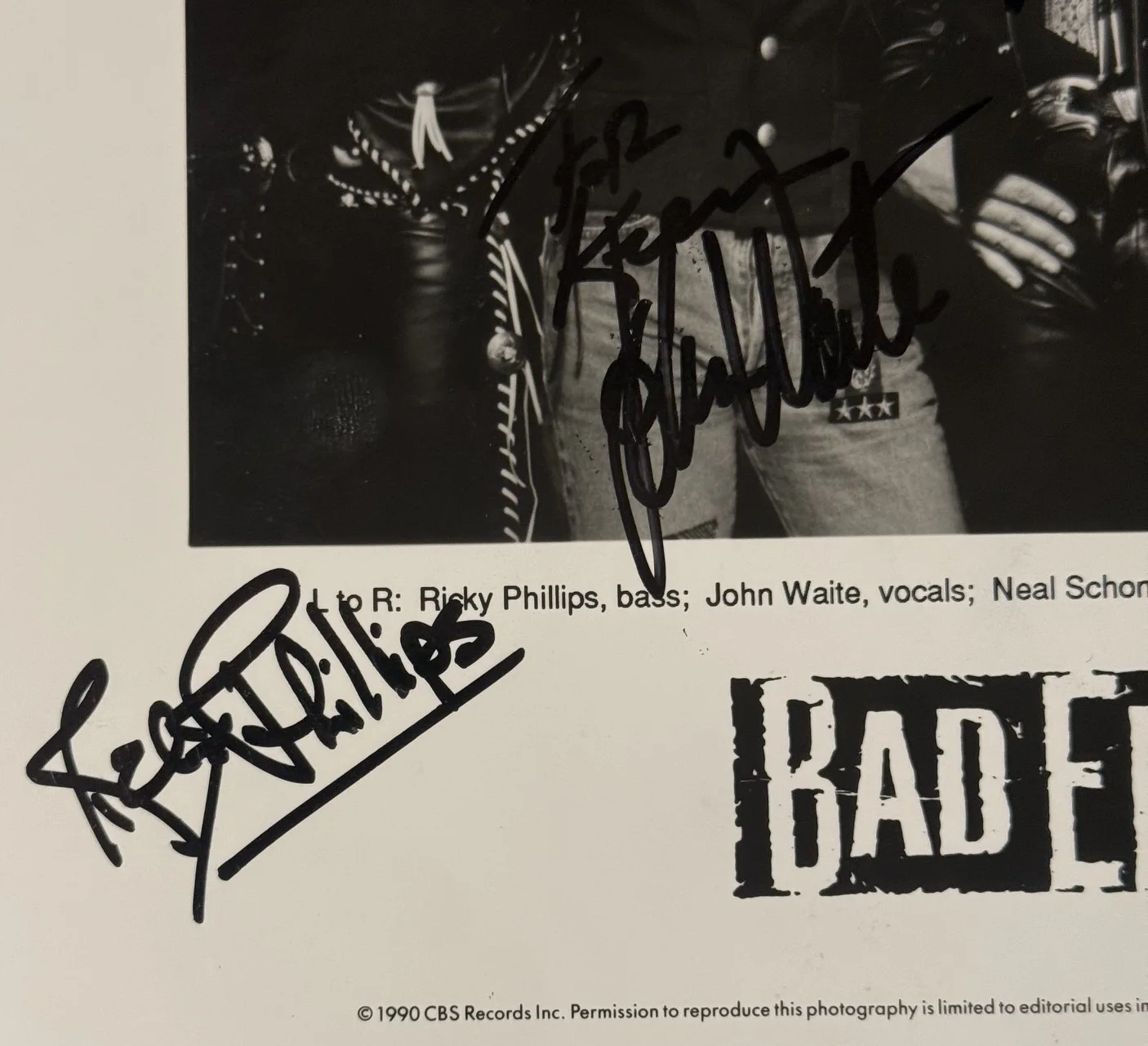 BAD ENGLISH autographed PROMO PHOTO signed by 5 Journey, The Babies, изображение 2