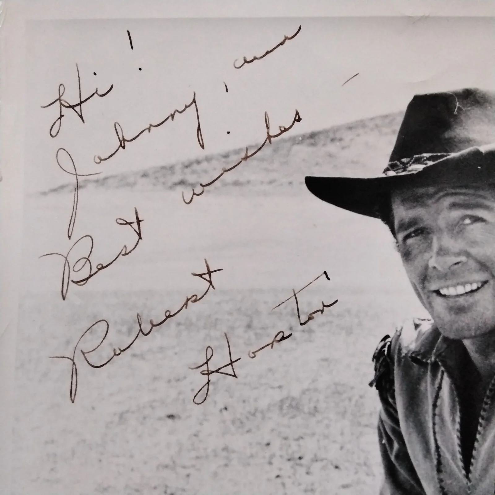 Robert Horton SIGNED Photo 60s Movie TV Actor Pony Soldier Wagon Train Westerns, изображение 3