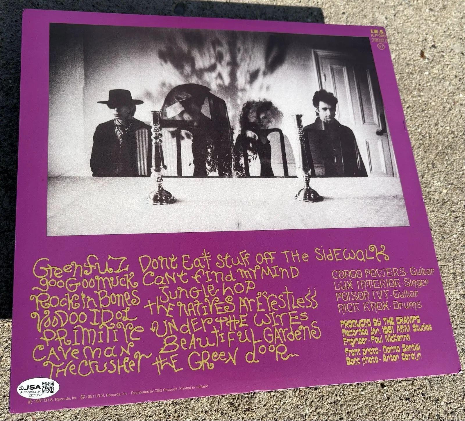 KID CONGO POWERS SIGNED Vinyl JSA COA The Cramps Psychedelic Jungle, image 3