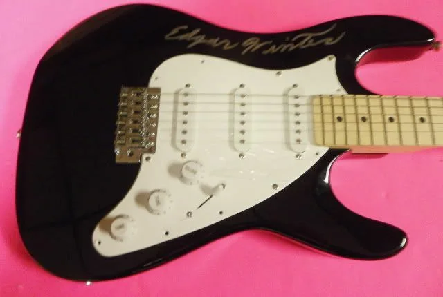 EDGAR WINTER SIGNED AUTOGRAPHED ELECTRIC GUITAR *EXACT PROOF*, image 2