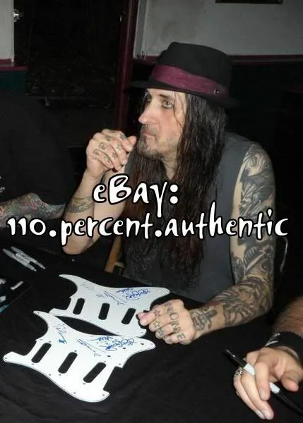 SALIVA x4 ENTIRE BAND SIGNED ELECTRIC GUITAR *EXACT PROOF*, изображение 3