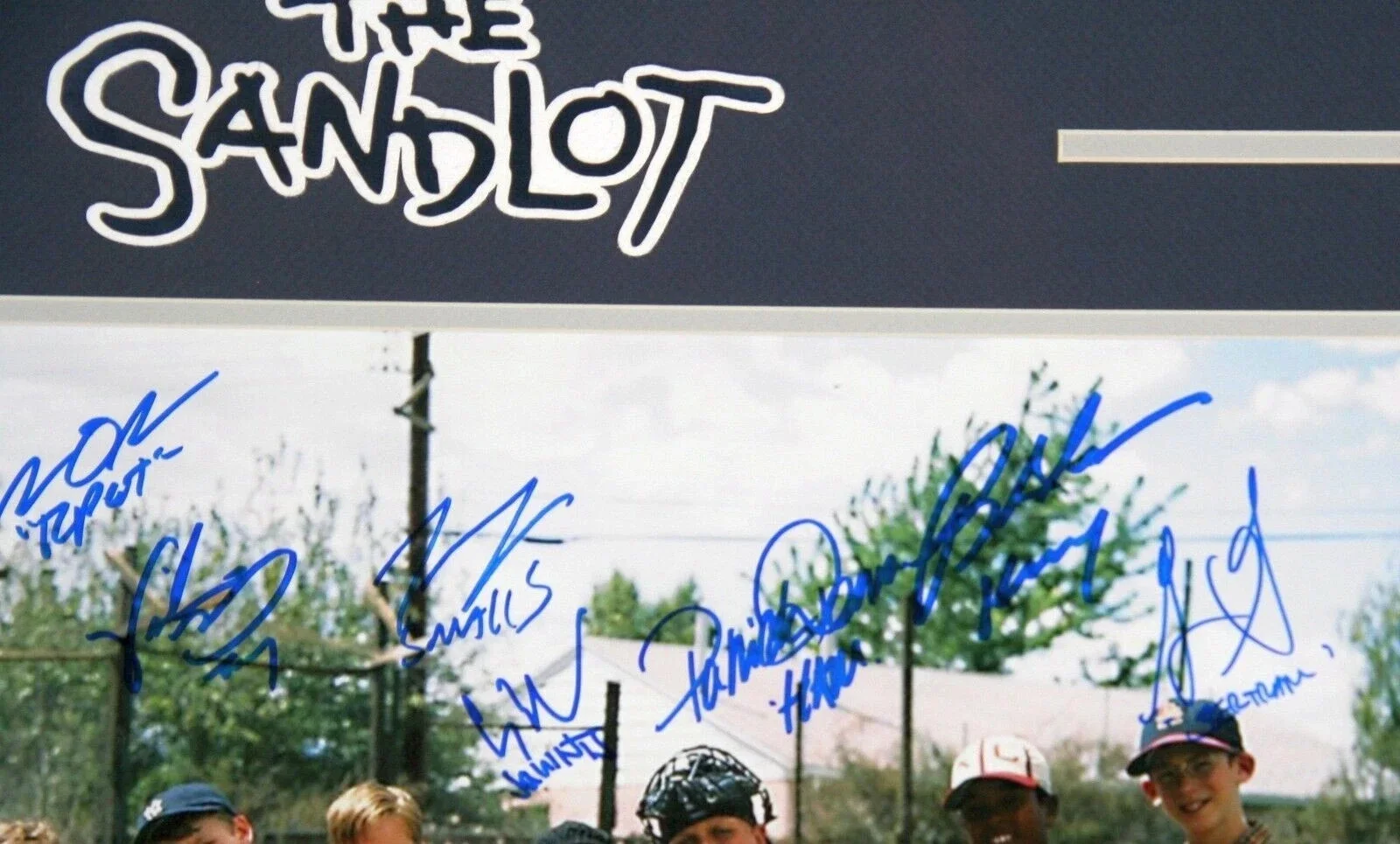 Patrick Renna — The Sandlot Signed by 8 Cast Members 16x20 Framed Photo JSA, image 3