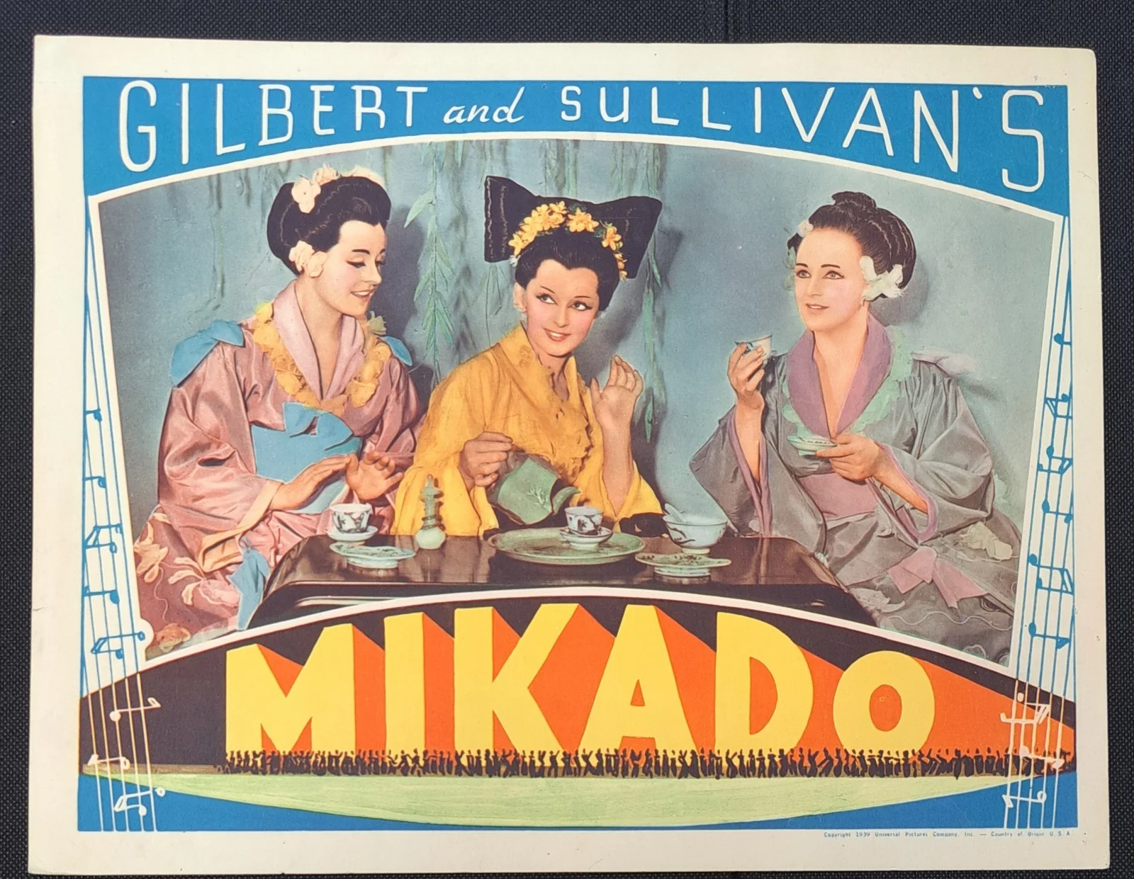 1939 The Mikado AMERICAN LOBBY CARD Gilbert & Sullivan D'Oyly Carte, изображение 2