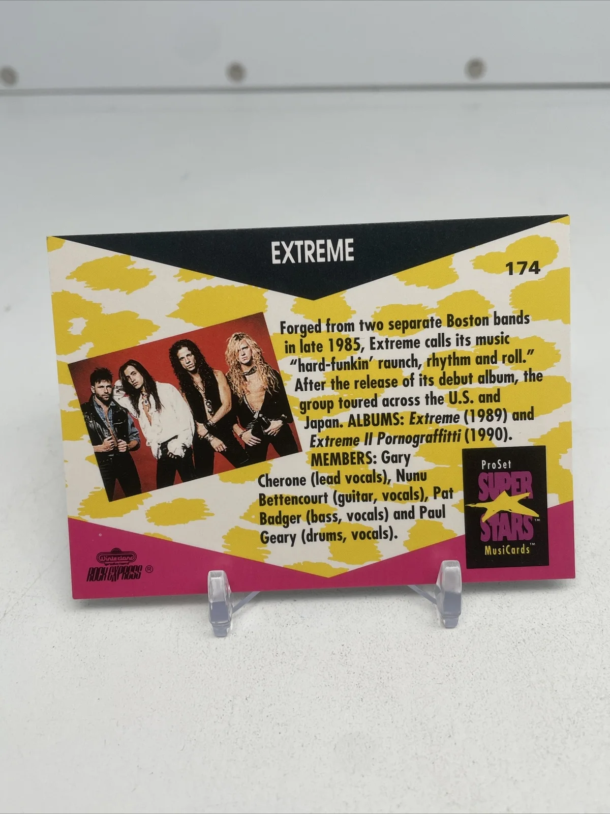 EXTREME 1992 Pro Set MusiCards Super Stars #174 Signed Gary Nuno Pat Rise!, изображение 2