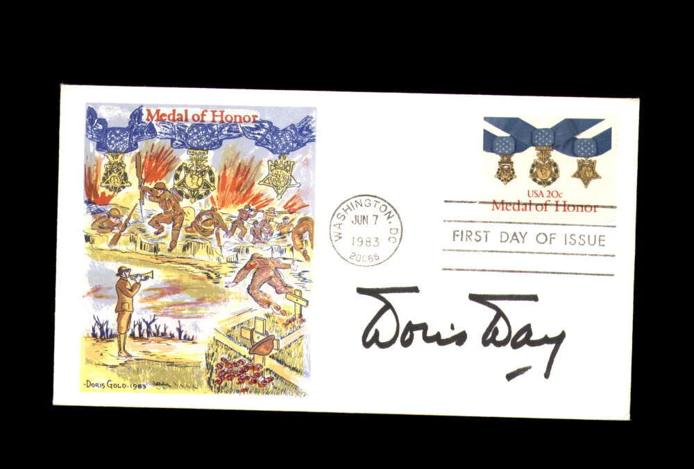 Doris Day — Doris Day JSA Coa Signed 1983 First Day Cover Cache FDC Autograph