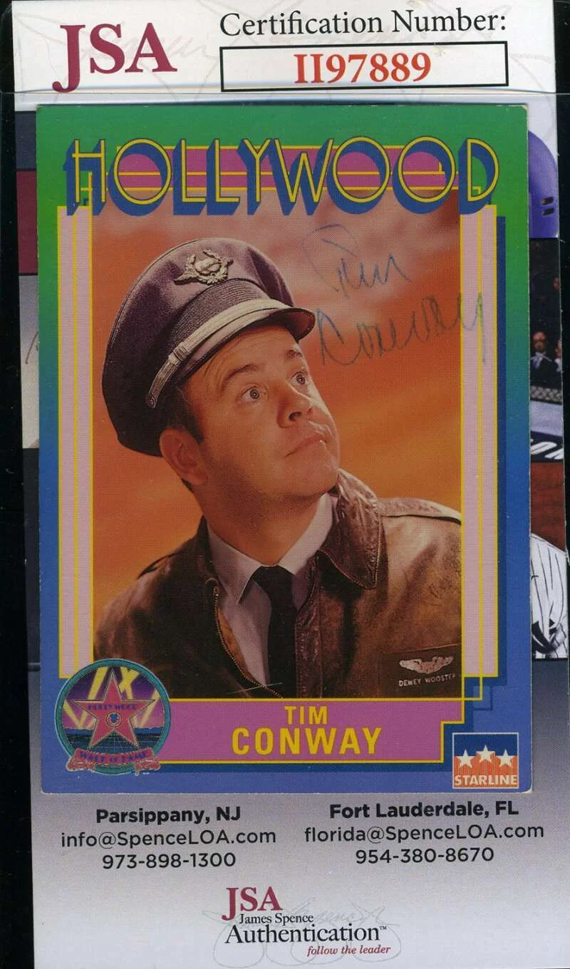 Tim Conway — Tim Conway JSA Coa Hand Signed 1991 Starline Hollywood Card Autograph