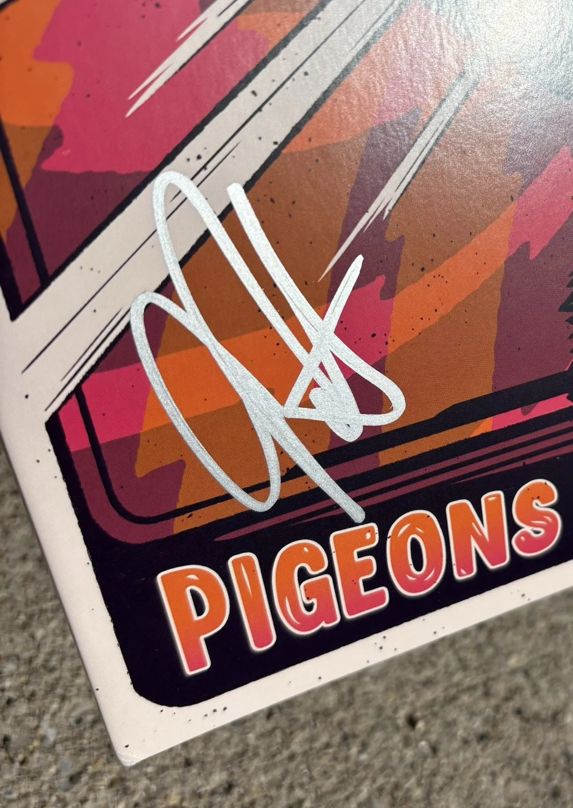 PIGEONS PLAYING PING PONG SIGNED Pizazz Vinyl JSA COA, image 4