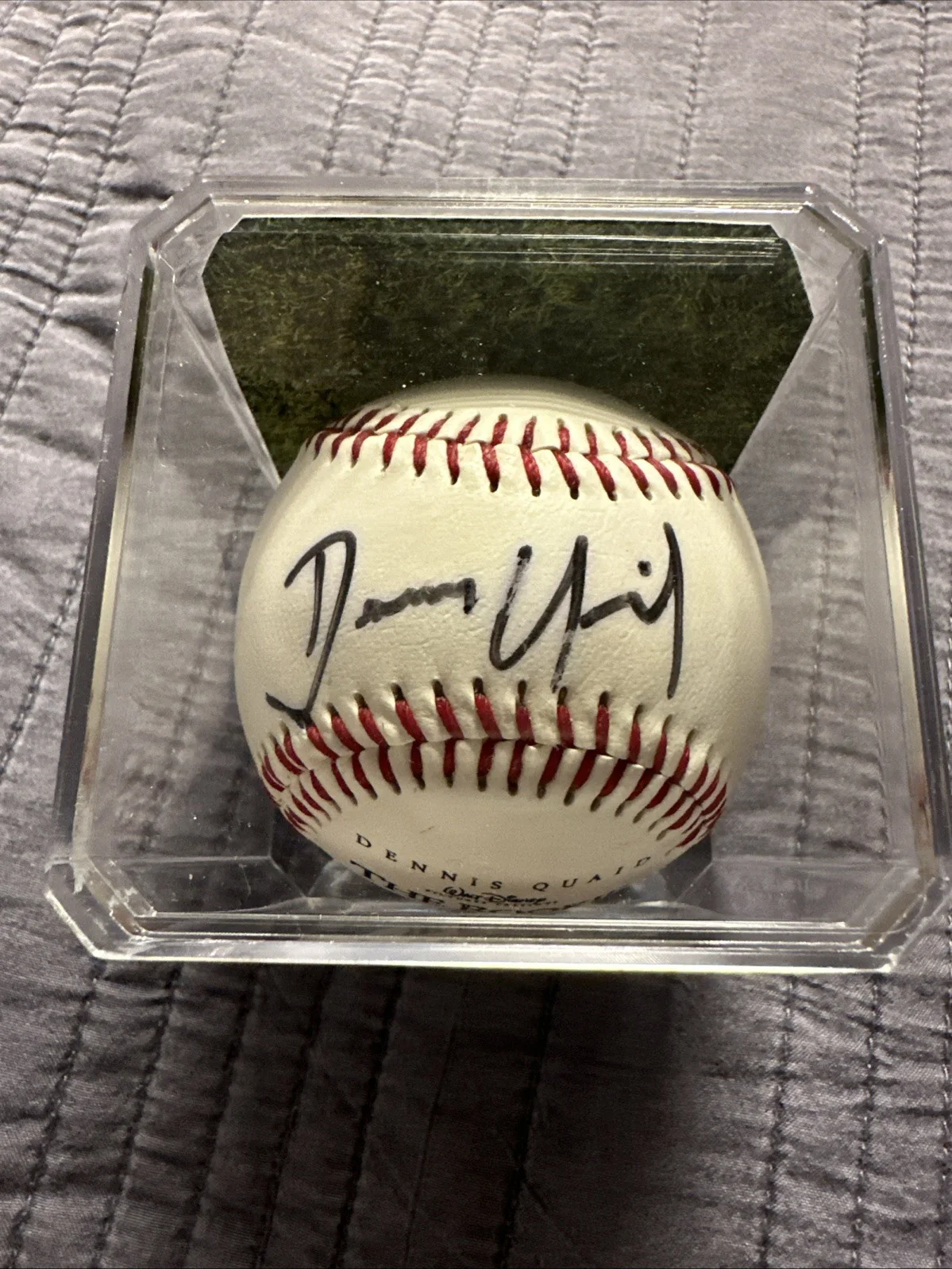Dennis Quaid — Disney The Rookie Movie Promo Baseball Signed Dennis Quaid Jim Morris + Card, изображение 4