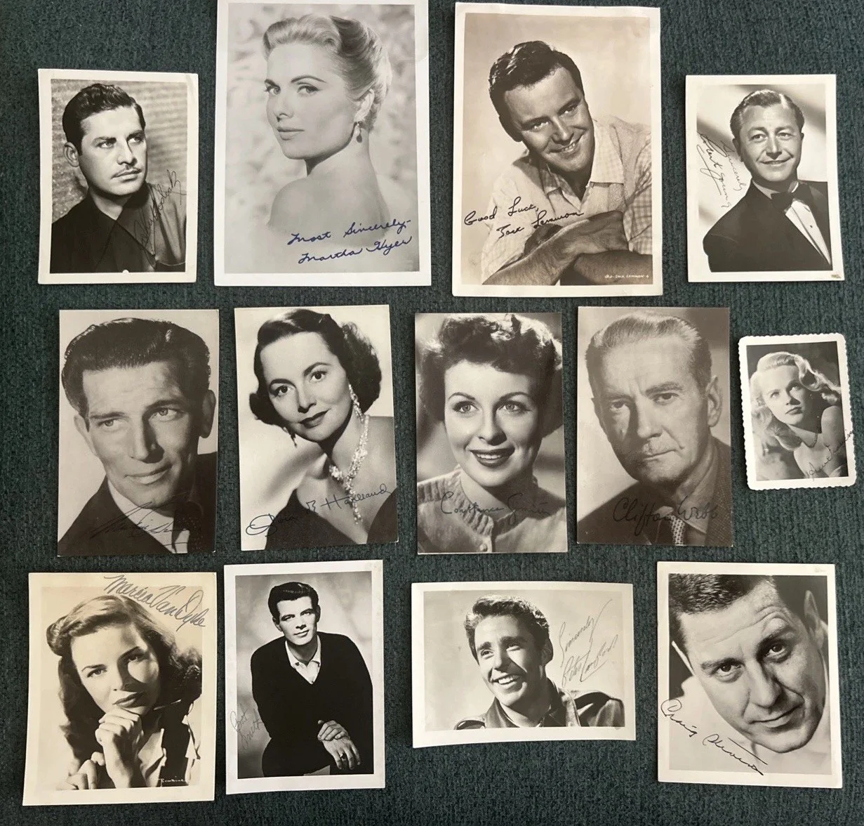 Jack Lemmon W/ Vintage Hollywood Stars Signed B/W Photos And Postcards., изображение 3