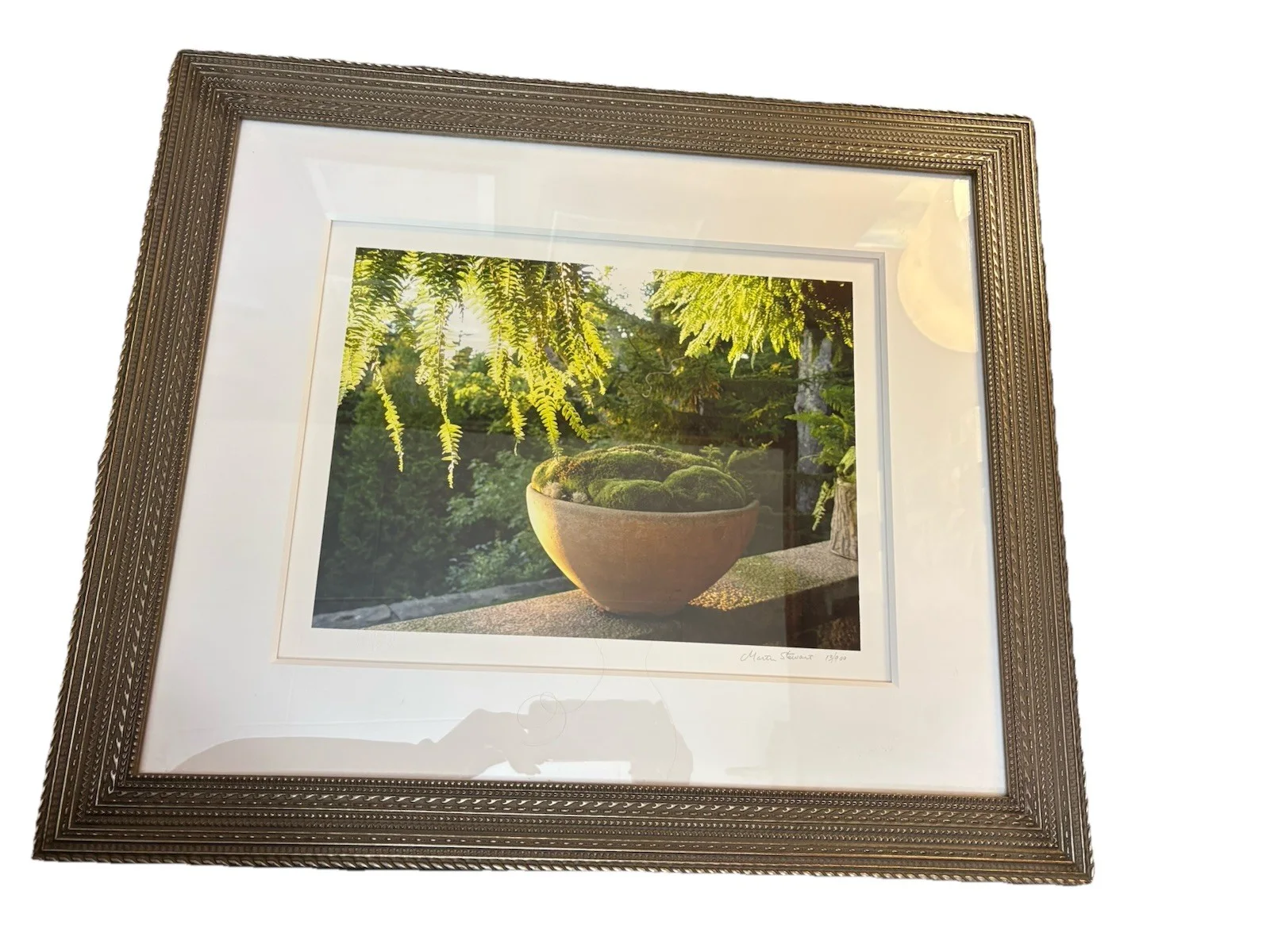 Martha Stewart — Martha Stewart Signed Moss Bowl Ltd Ed Print 13/900 Framed With COA 25” x 21.5”, изображение 2