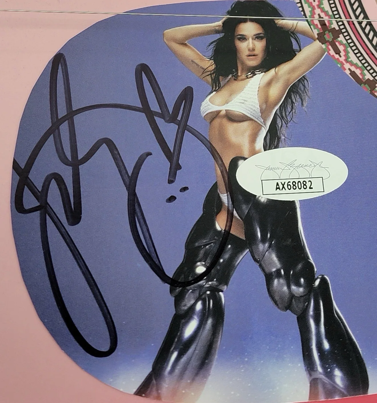 Katy Perry — Katy Perry Signed Full Size Acoustic Guitar Pink JSA Authentication Included, image 4