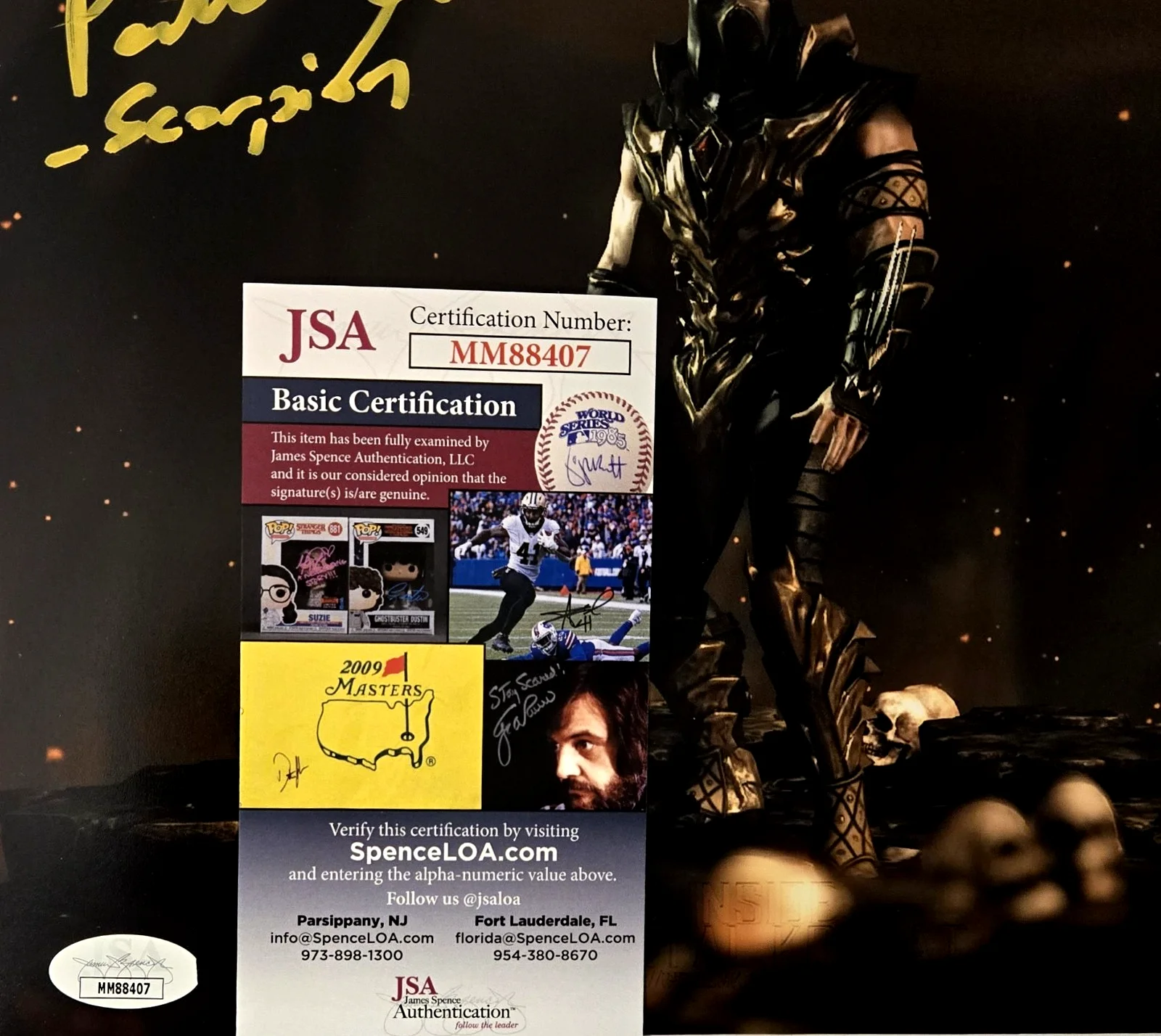PATRICK SEITZ — Patrick Seitz Signed Photo Mortal Kombat Scorpion Autograph 8x10 JSA COA 497, image 2