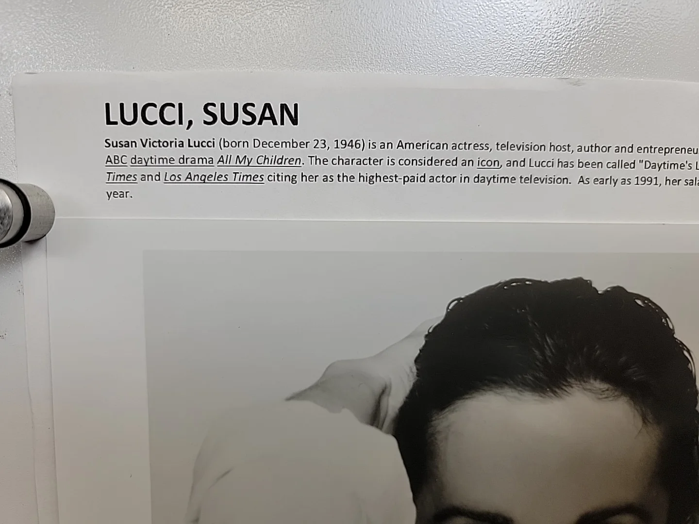 SUSAN LUCCI INDEX PHOTO PICTURE Autograph Auto singed LOVE KISSES, изображение 3