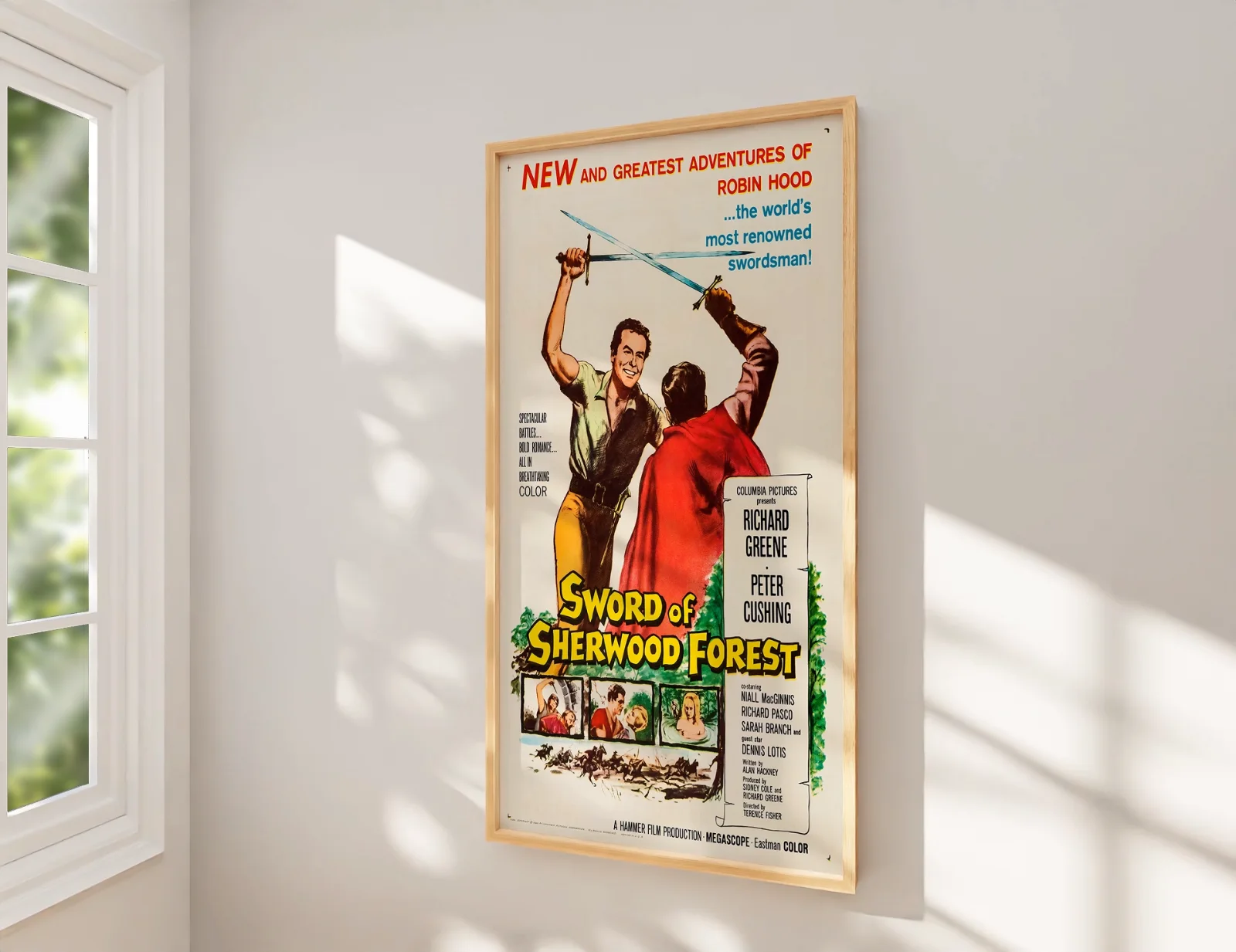 Sword of Sherwood Forest - 1960 Action Film 27.2" x 41" US One Sheet Poster, изображение 2